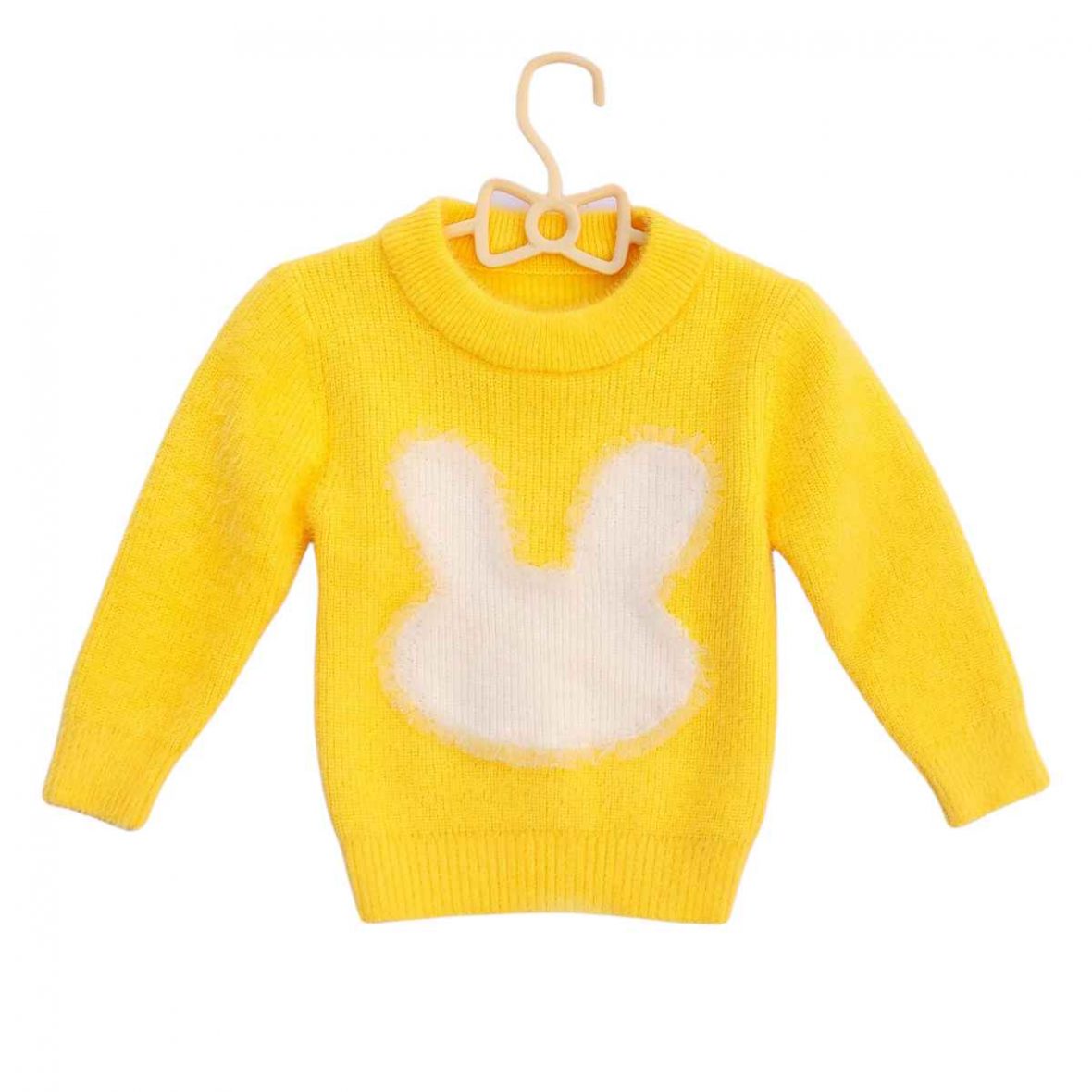 Eder Kids White Rabbit Sweater For Girls