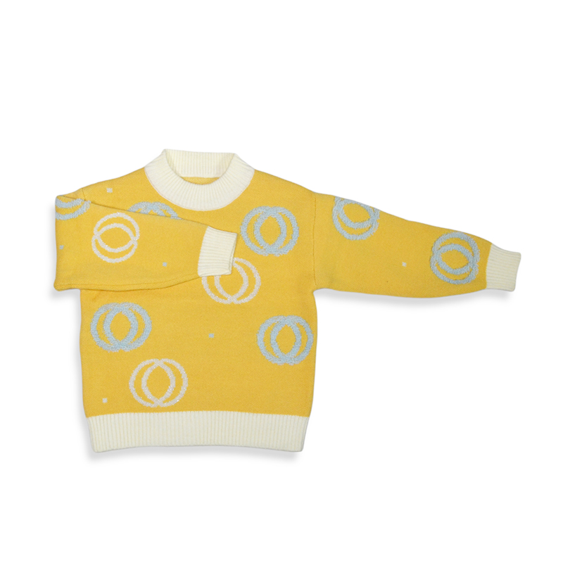 Eder Kids flamboyant Rings Design Sweater For Girls