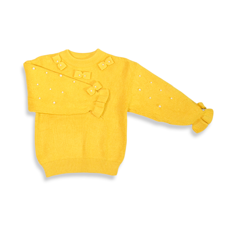 Eder Kids Pearl Knitted Woolen Sweater for Girls